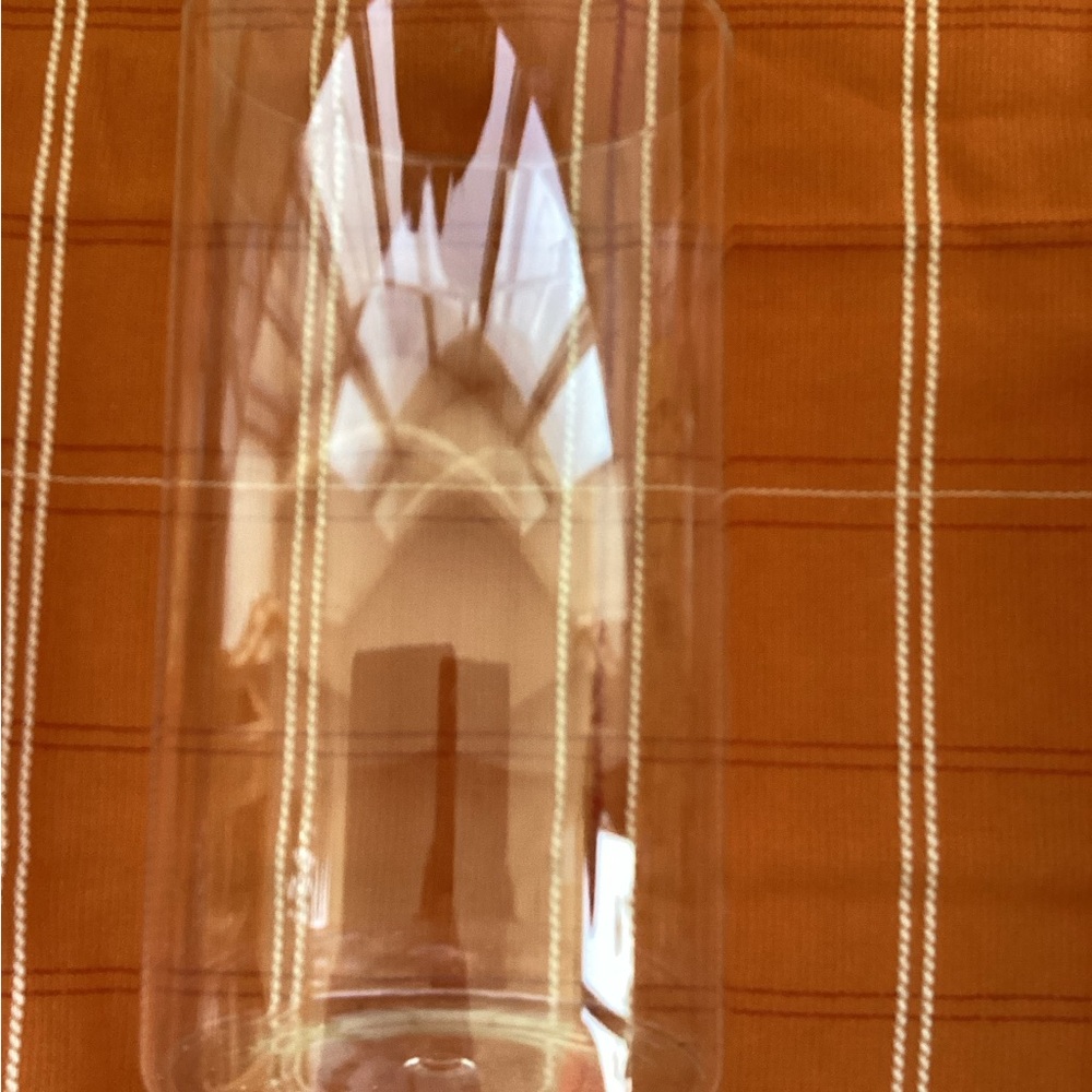 CLEAR GLASS VASE WITH BURNISHED BRASS FLOWER PATTERN SLEEVE PRICE REDUCED - Picture 5 of 7